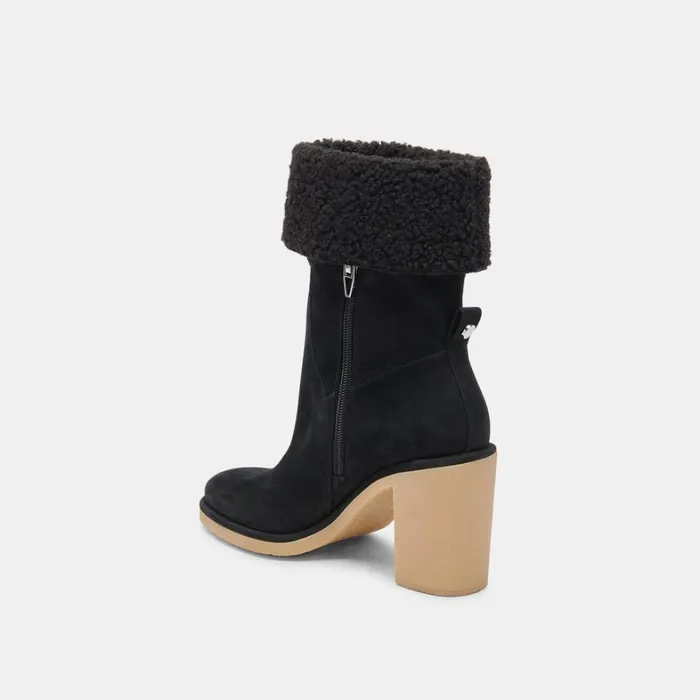 Boots and Booties Women Dolce Vita Caddie Plush Boots Black Nubuck
