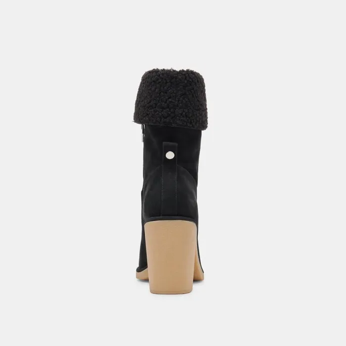 Boots and Booties Women Dolce Vita Caddie Plush Boots Black Nubuck