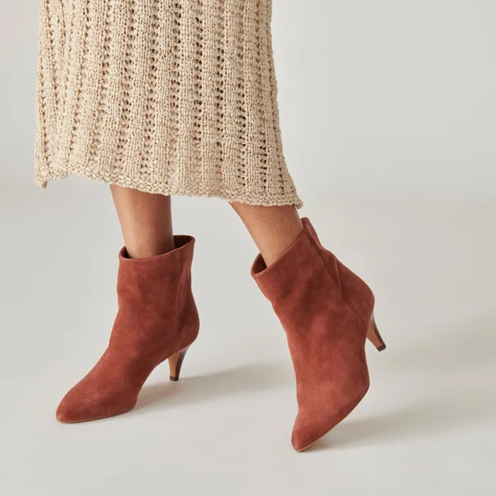 Boots and Booties Women Dolce Vita Dee Booties Cinnamon Suede
