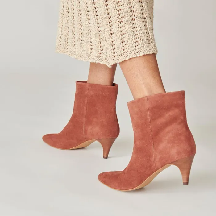 Boots and Booties Women Dolce Vita Dee Booties Cinnamon Suede