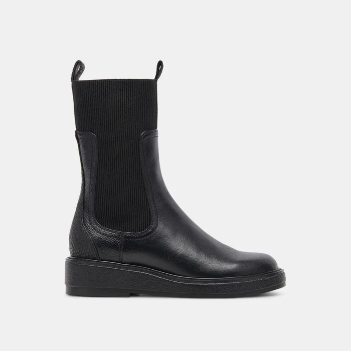 Boots and Booties Women Dolce Vita Elyse H2O Wide Boots Black Leather