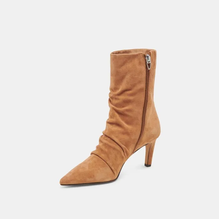 Boots and Booties Women Dolce Vita Fernly Wide Calf Boots Pecan Suede