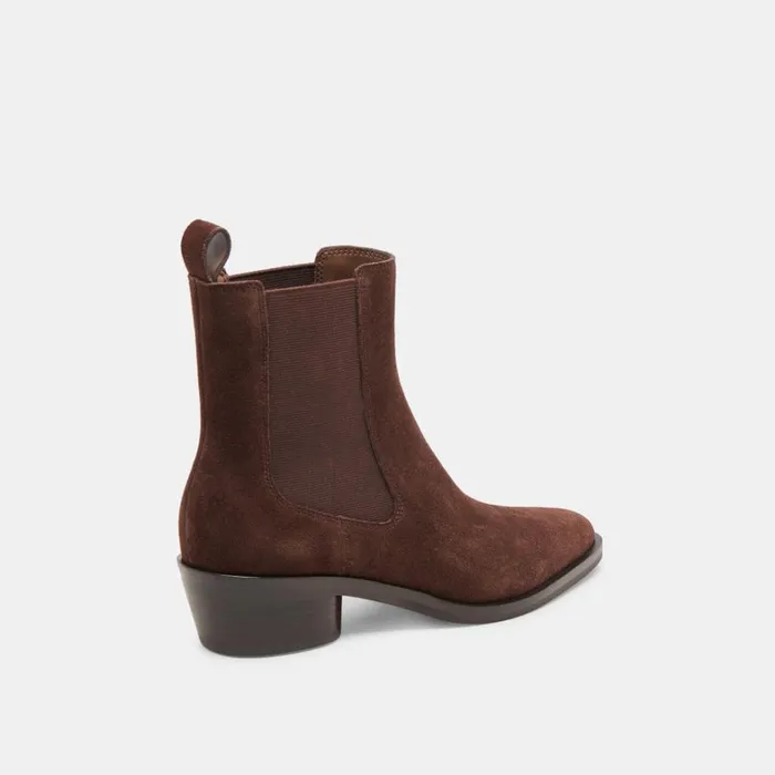 Boots and Booties Women Dolce Vita Foster Booties Dk Brown Suede