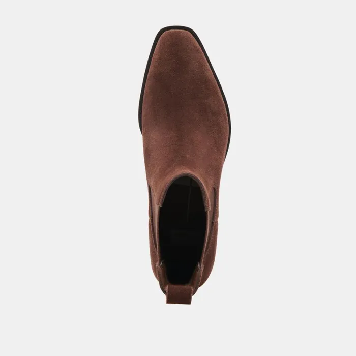 Boots and Booties Women Dolce Vita Foster Booties Dk Brown Suede