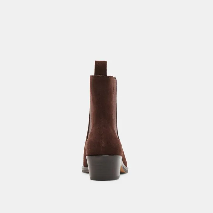 Boots and Booties Women Dolce Vita Foster Booties Dk Brown Suede