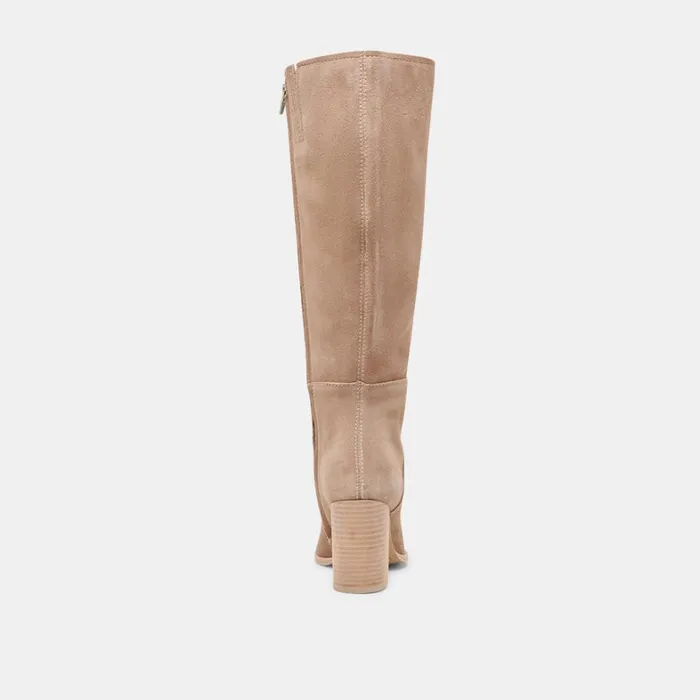Boots and Booties Women Dolce Vita Fynn Wide Calf Boots Truffle Suede