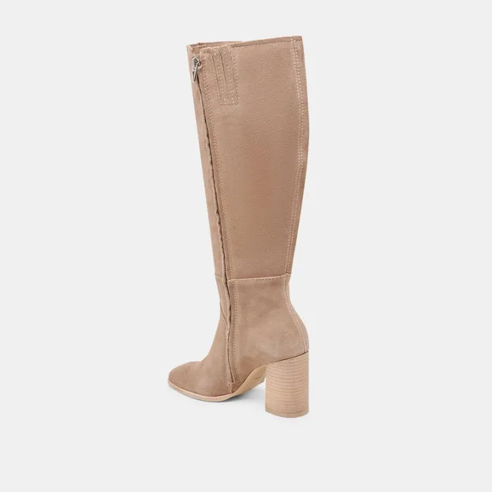 Boots and Booties Women Dolce Vita Fynn Wide Calf Boots Truffle Suede