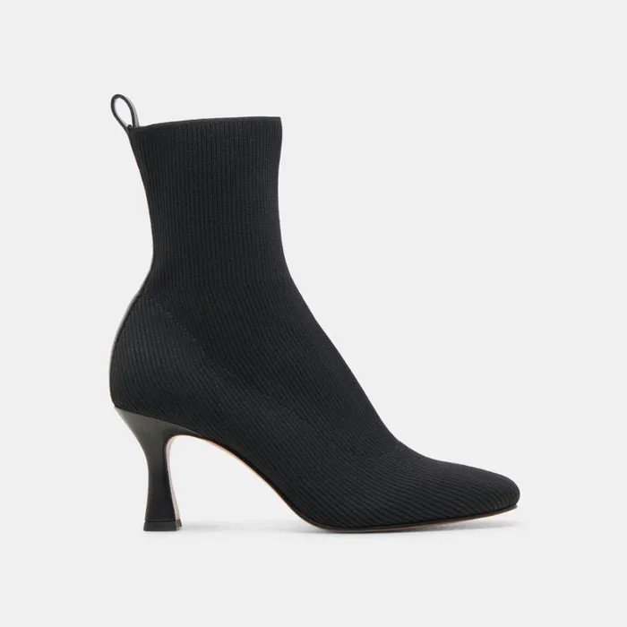 Boots and Booties Women Dolce Vita Glamor Knit Boots Black Knit