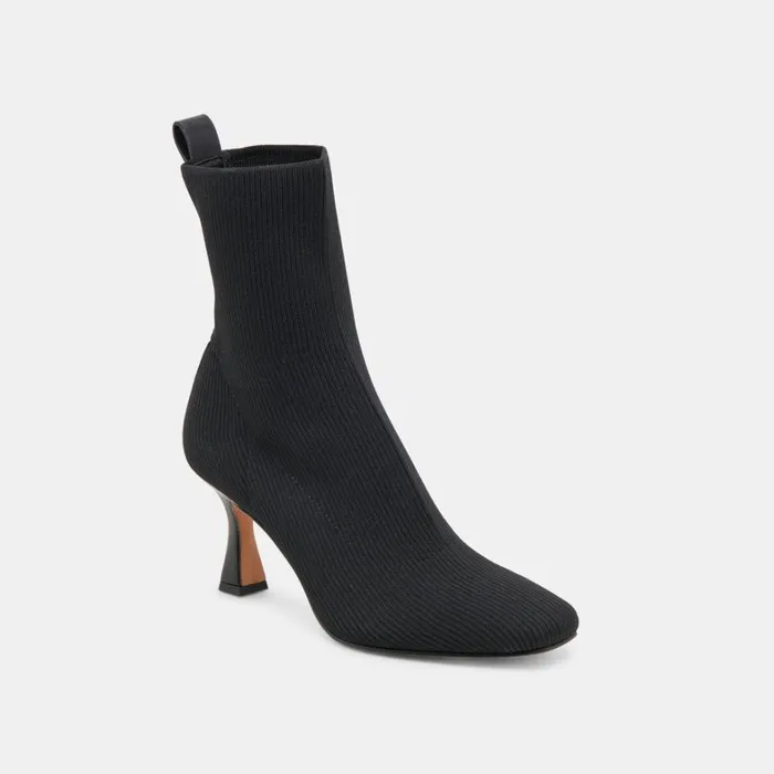 Boots and Booties Women Dolce Vita Glamor Knit Boots Black Knit