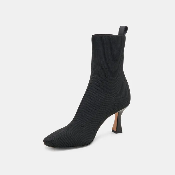 Boots and Booties Women Dolce Vita Glamor Knit Boots Black Knit
