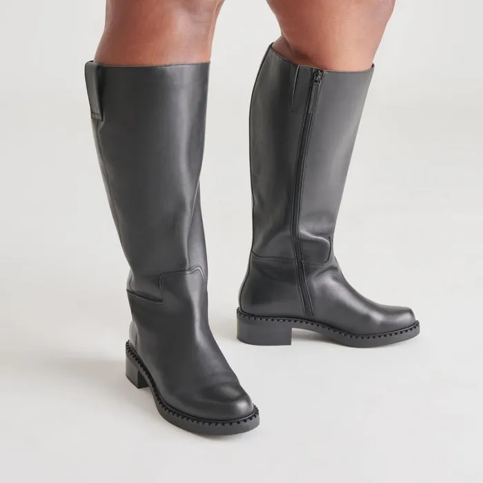 Boots and Booties Women Dolce Vita Glory H2O Extra Wide Calf Boots Black Leather