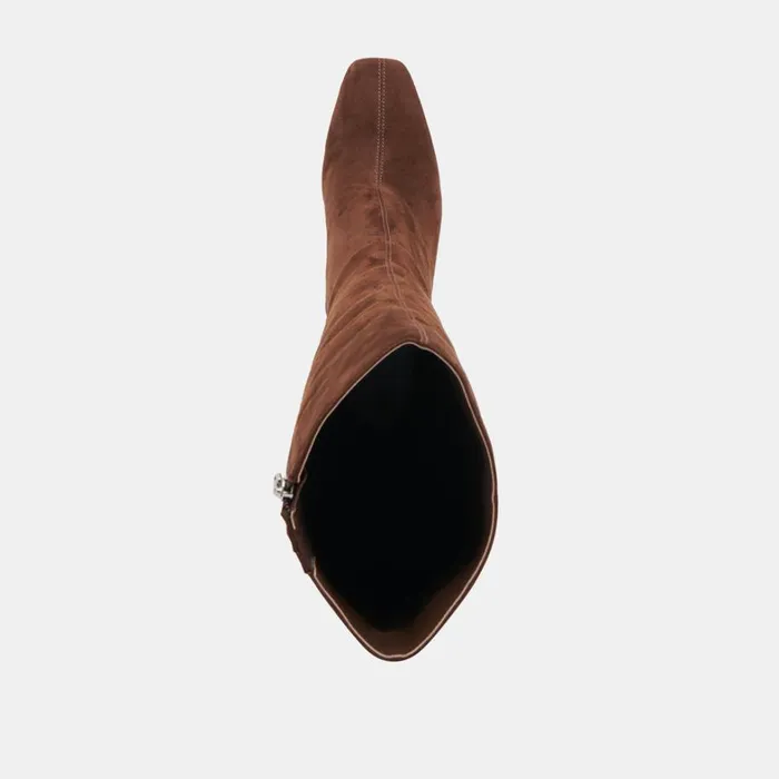 Boots and Booties Women Dolce Vita Gyra Extra Wide Calf Boots Dk Brown Suede