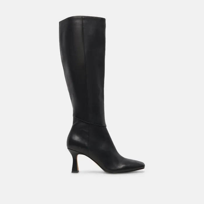 Boots and Booties Women Dolce Vita Gyra Wide Calf Boots Black Leather