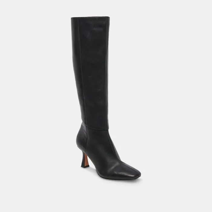Boots and Booties Women Dolce Vita Gyra Wide Calf Boots Black Leather