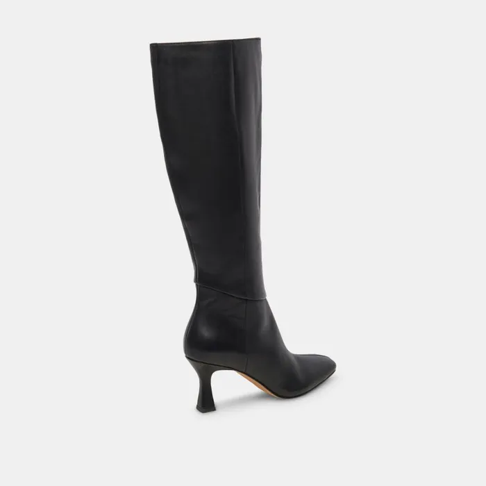 Boots and Booties Women Dolce Vita Gyra Wide Calf Boots Black Leather