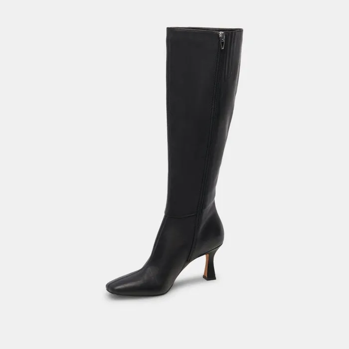 Boots and Booties Women Dolce Vita Gyra Wide Calf Boots Black Leather