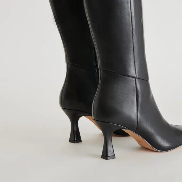 Boots and Booties Women Dolce Vita Gyra Wide Calf Boots Black Leather