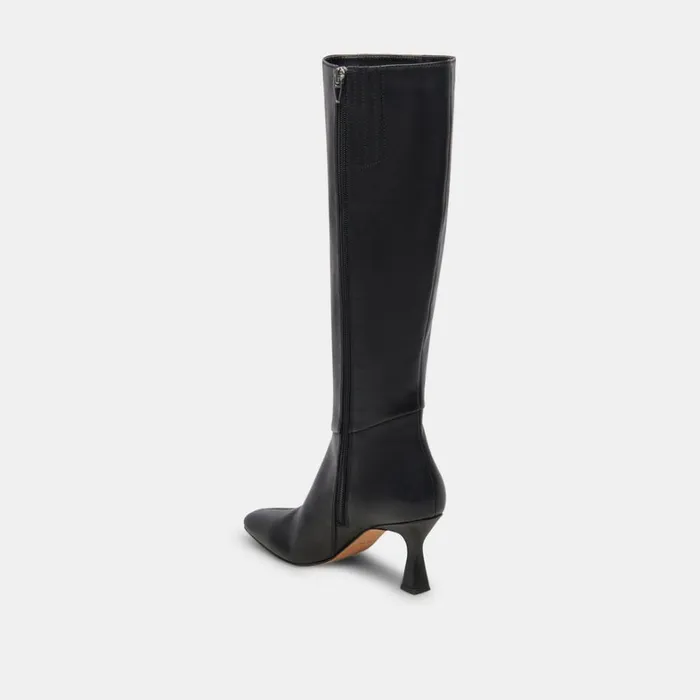 Boots and Booties Women Dolce Vita Gyra Wide Calf Boots Black Leather