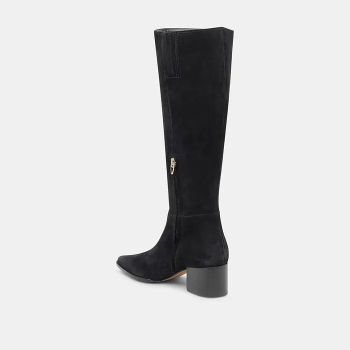 Boots and Booties Women Dolce Vita Kirson Wide Calf Boots Onyx Suede