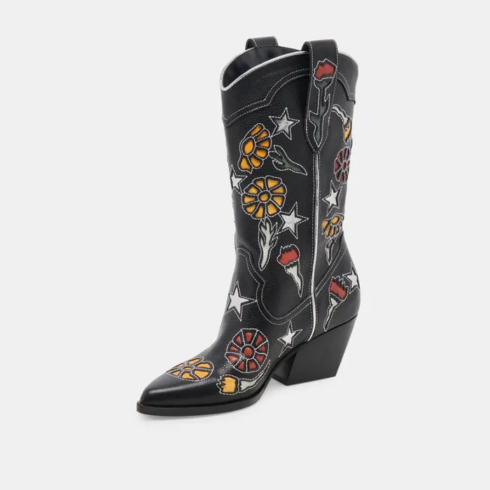 Boots and Booties Women Dolce Vita Lassie Boots Black Multi Leather
