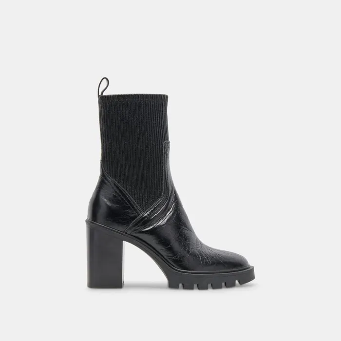Boots and Booties Women Dolce Vita Marni H2O Boots Midnight Crinkle Patent