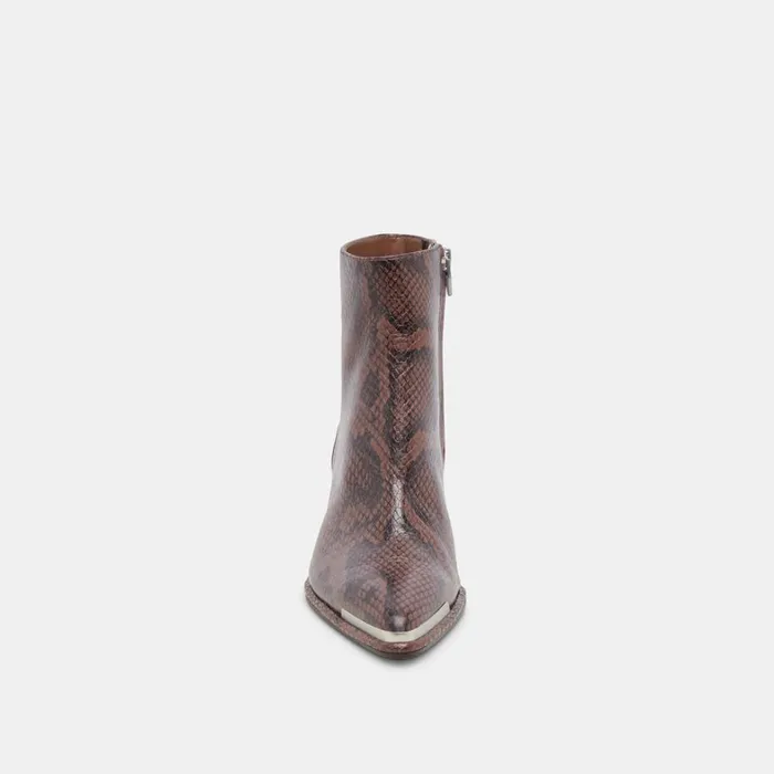 Boots and Booties Women Dolce Vita Nonah Booties Java Snake Embossed