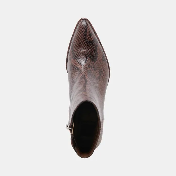 Boots and Booties Women Dolce Vita Nonah Booties Java Snake Embossed