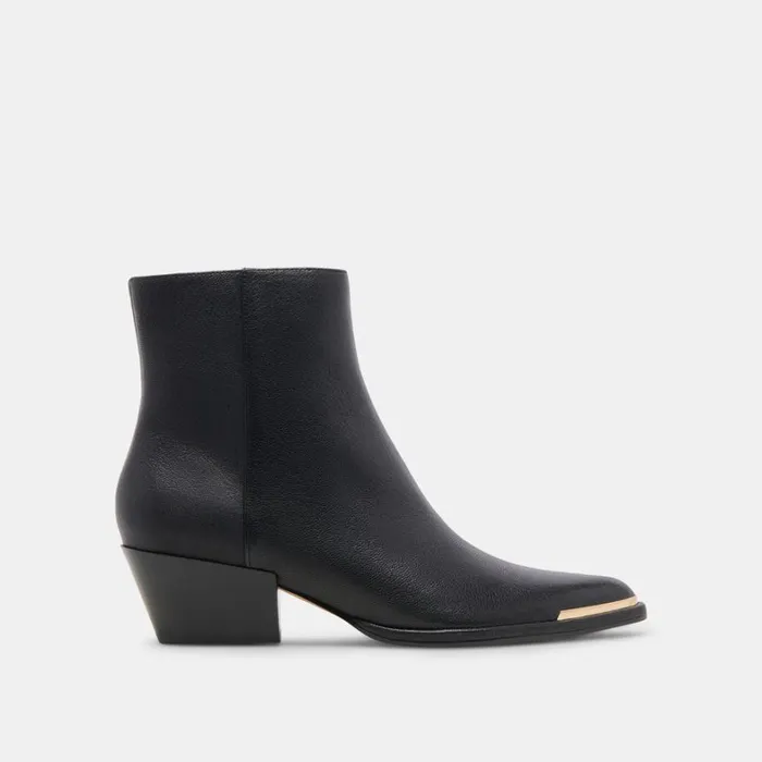 Boots and Booties Women Dolce Vita Nonah Wide Booties Black Leather