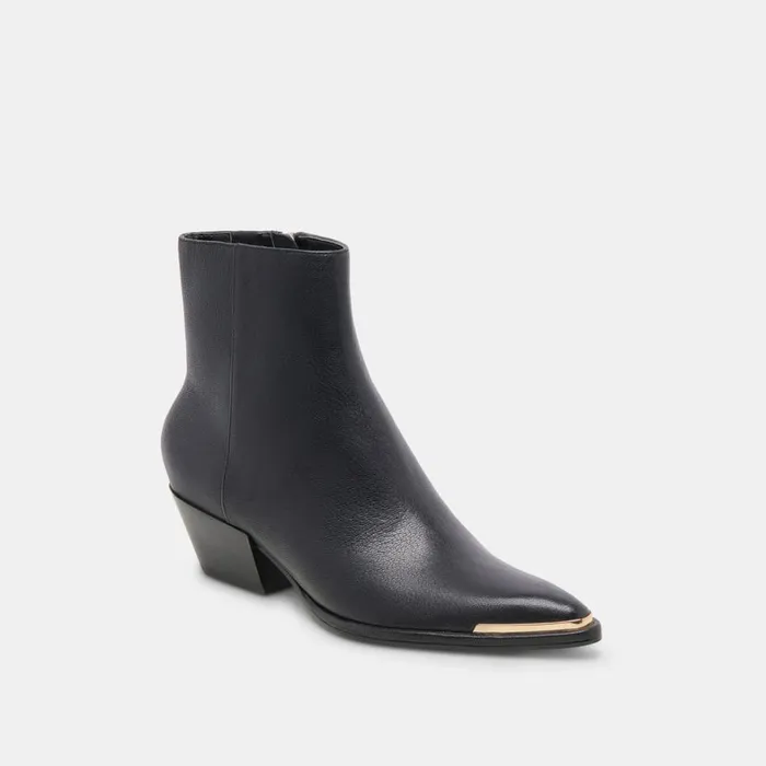 Boots and Booties Women Dolce Vita Nonah Wide Booties Black Leather
