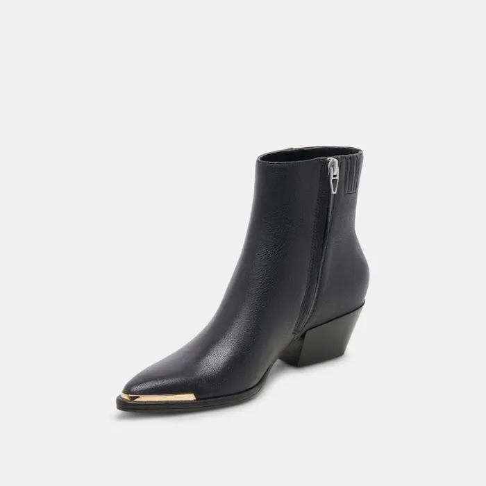 Boots and Booties Women Dolce Vita Nonah Wide Booties Black Leather