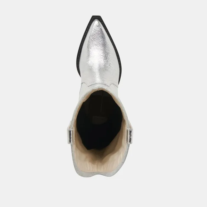 Boots and Booties Women Dolce Vita Rasima Boots Silver Distressed Leather