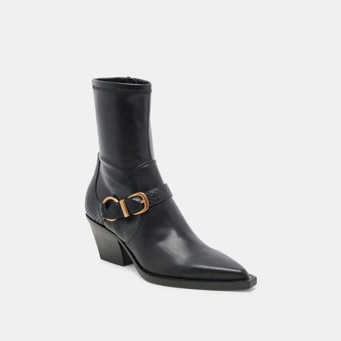Boots and Booties Women Dolce Vita Rave Wide Calf Boots Black Leather