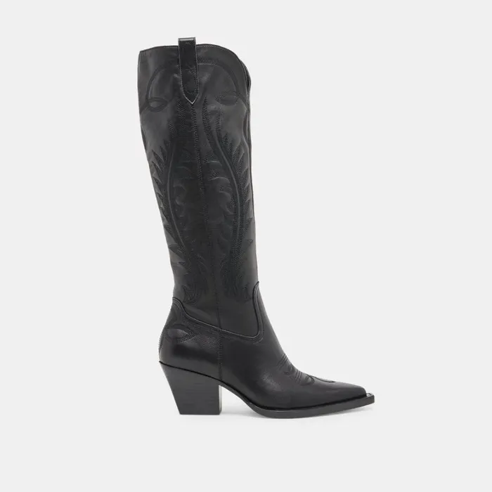 Boots and Booties Women Dolce Vita Ryatt Extra Wide Calf Boots Black Leather