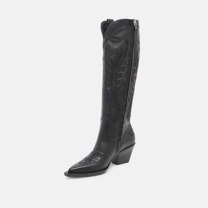 Boots and Booties Women Dolce Vita Ryatt Wide Calf Boots Black Leather