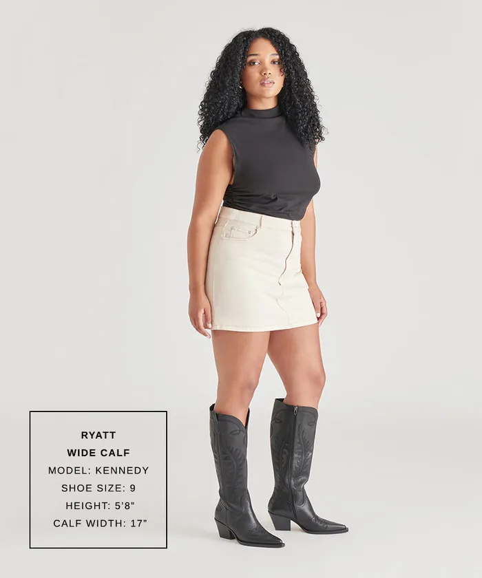 Boots and Booties Women Dolce Vita Ryatt Wide Calf Boots Black Leather