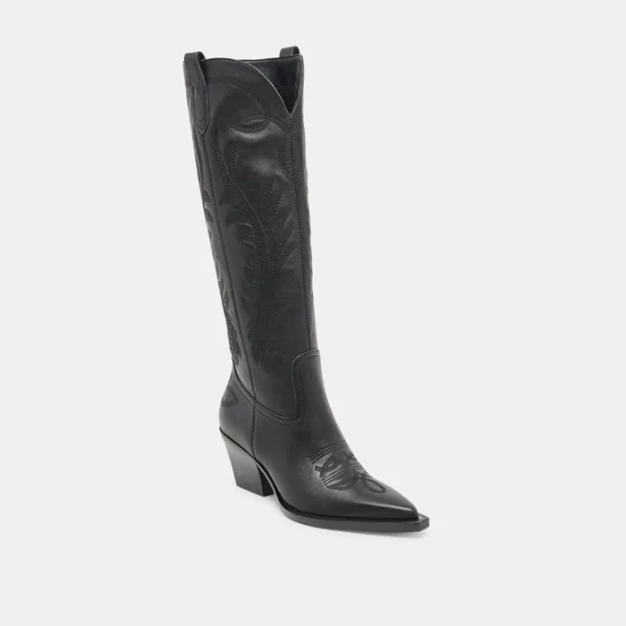 Boots and Booties Women Dolce Vita Ryatt Wide Calf Boots Black Leather