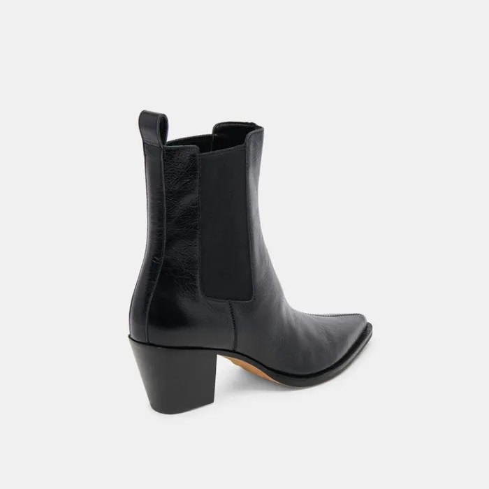 Boots and Booties Women Dolce Vita Shadie H2O Wide Booties Midnight Crinkle Patent