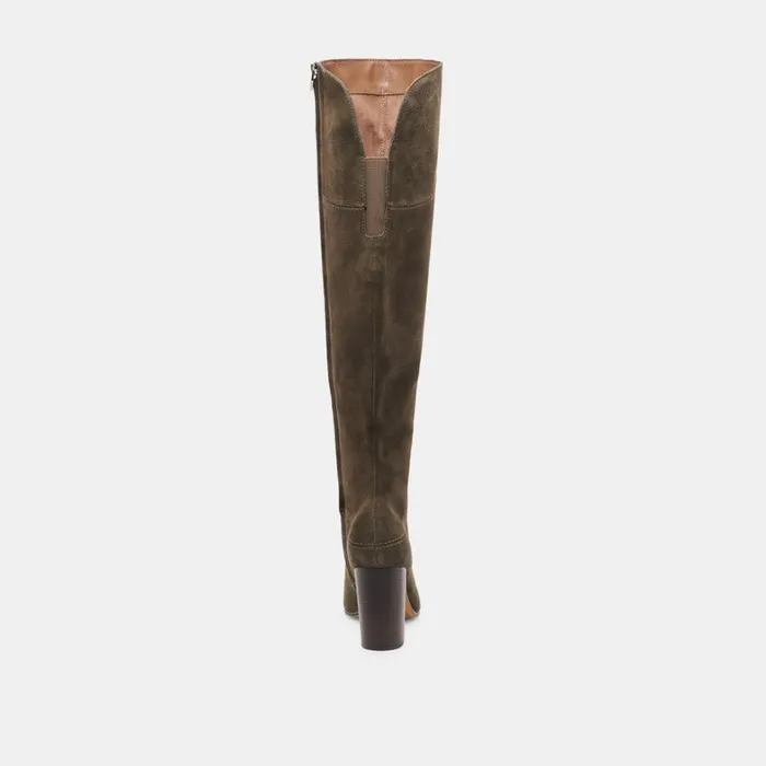 Boots and Booties Women Dolce Vita Sury Wide Calf Boots Army Suede