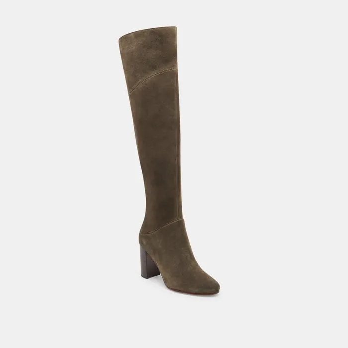Boots and Booties Women Dolce Vita Sury Wide Calf Boots Army Suede