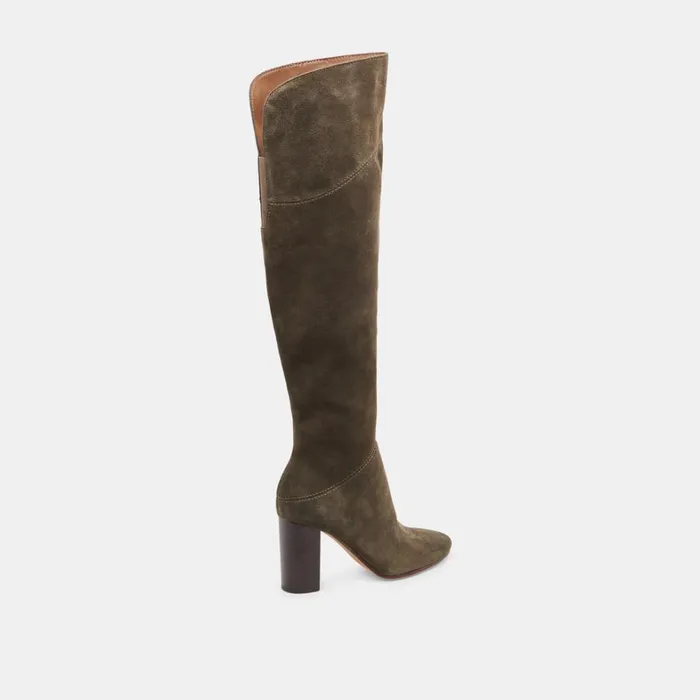 Boots and Booties Women Dolce Vita Sury Wide Calf Boots Army Suede
