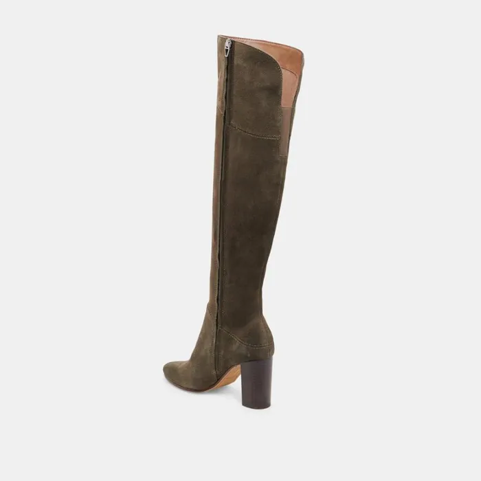 Boots and Booties Women Dolce Vita Sury Wide Calf Boots Army Suede