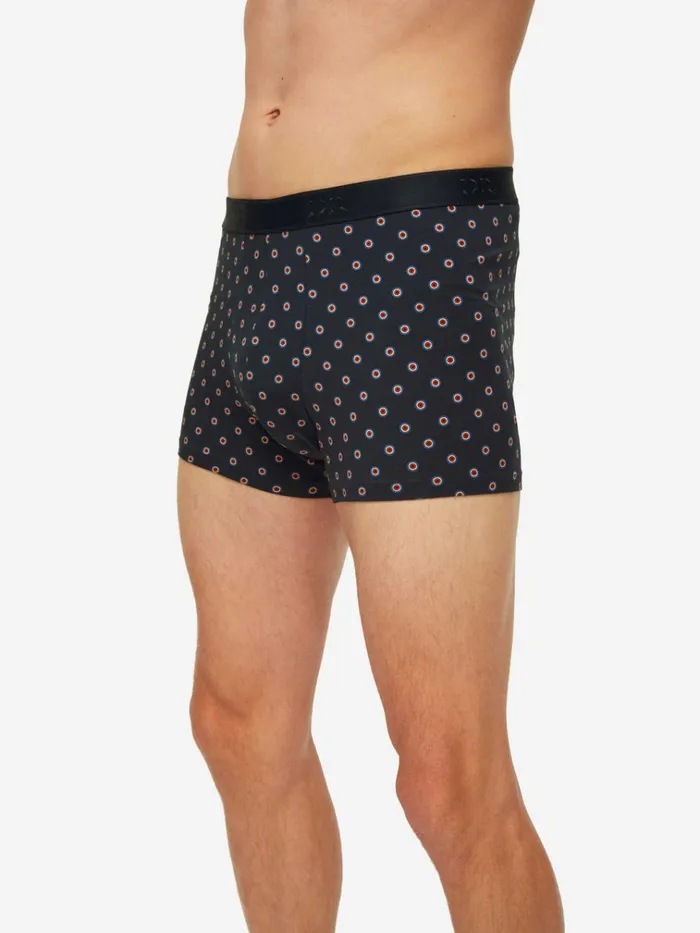 Boxer Briefs Men Derek Rose Boxer Briefs Spot 5 Pima Cotton Stretch Navy