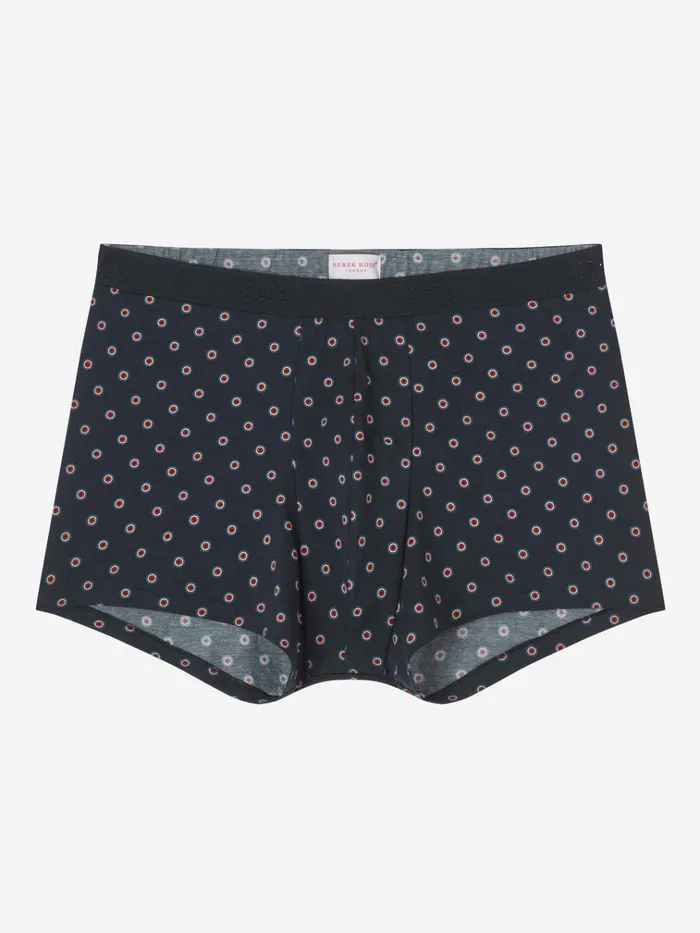 Boxer Briefs Men Derek Rose Boxer Briefs Spot 5 Pima Cotton Stretch Navy