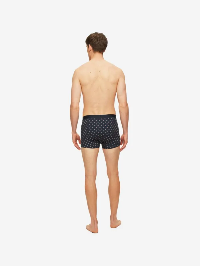 Boxer Briefs Men Derek Rose Boxer Briefs Spot 5 Pima Cotton Stretch Navy