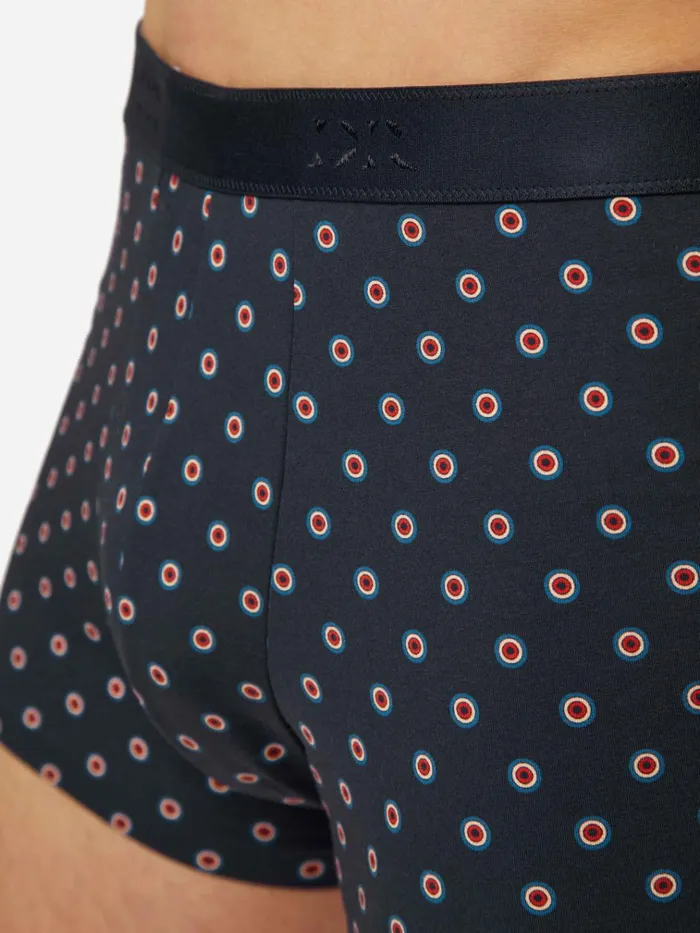 Boxer Briefs Men Derek Rose Boxer Briefs Spot 5 Pima Cotton Stretch Navy