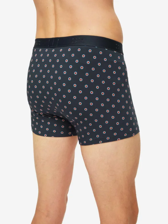 Boxer Briefs Men Derek Rose Boxer Briefs Spot 5 Pima Cotton Stretch Navy