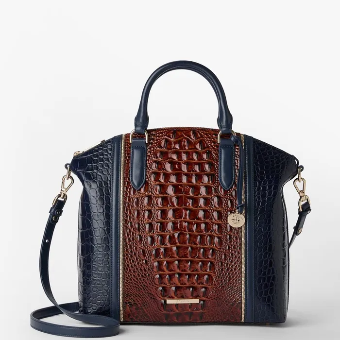 Brahmin Satchels Large Duxbury Satchel Navy Vesper 8211 Women Brahmin Satchels Large Duxbury Satchel Navy Vesper 8211 Women