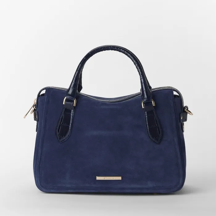Brahmin Satchels Micaela Navy Angora 8211 Women