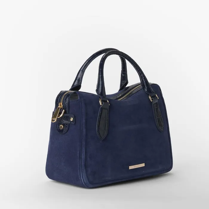 Brahmin Satchels Micaela Navy Angora 8211 Women