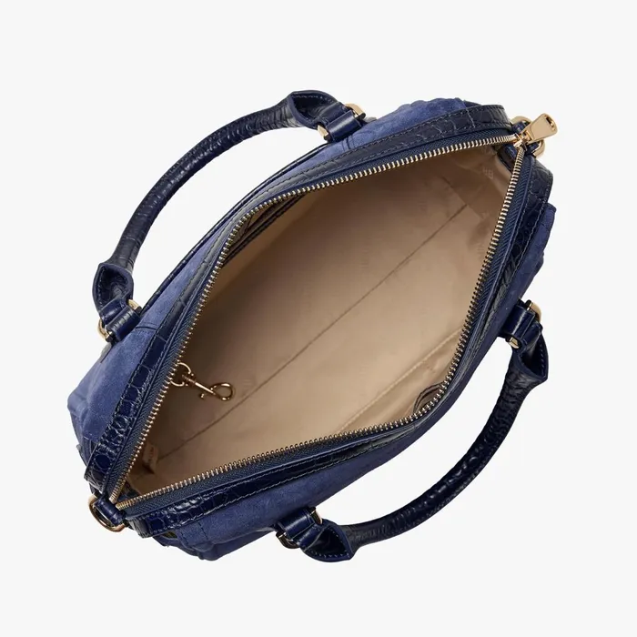 Brahmin Satchels Micaela Navy Angora 8211 Women